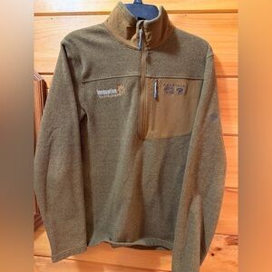 Mountain Hardwear Olive Fleece Jacket with Embroidered Logo